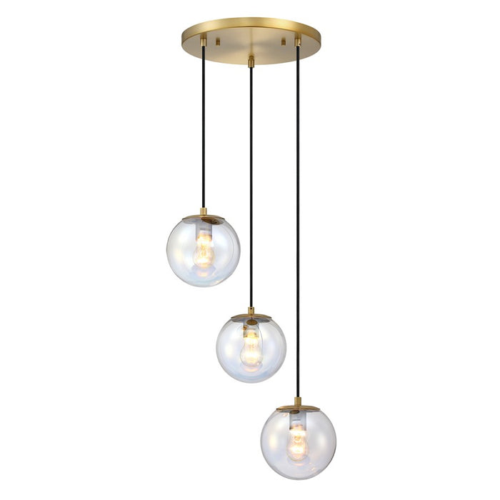 Designers Fountain Neva 3Lt Chandelier, Gold/Clear Iridescent