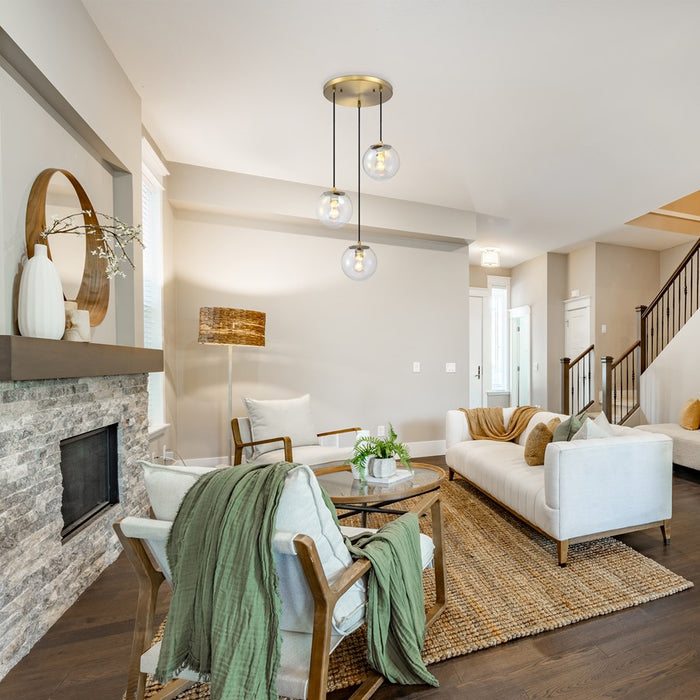 Designers Fountain Neva 3Lt Chandelier, Gold/Clear Iridescent