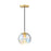 Designers Fountain Neva 1Lt Globe Pendant, Gold/Clear Iridescent - D354M-7P-BG