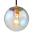 Designers Fountain Neva 1Lt Globe Pendant, Gold/Clear Iridescent