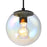 Designers Fountain Neva 1Lt Globe Pendant, Black/Clear Iridescent