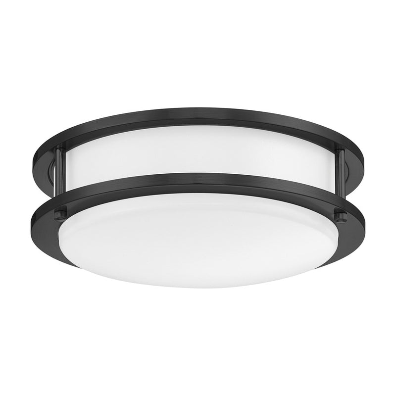 Designers Fountain DC Series 1Lt 10" Flush Mount, Black/White/PK-2