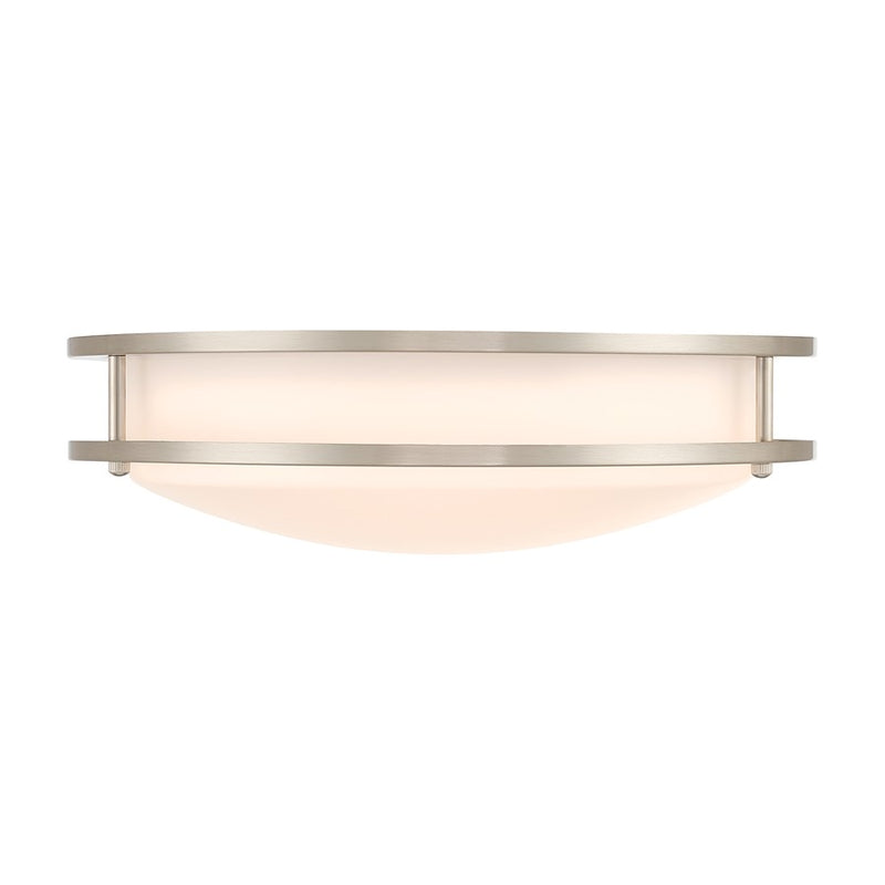 Designers Fountain DC Series 1Lt 12" Flush Mount, Nickel/White/PK-2