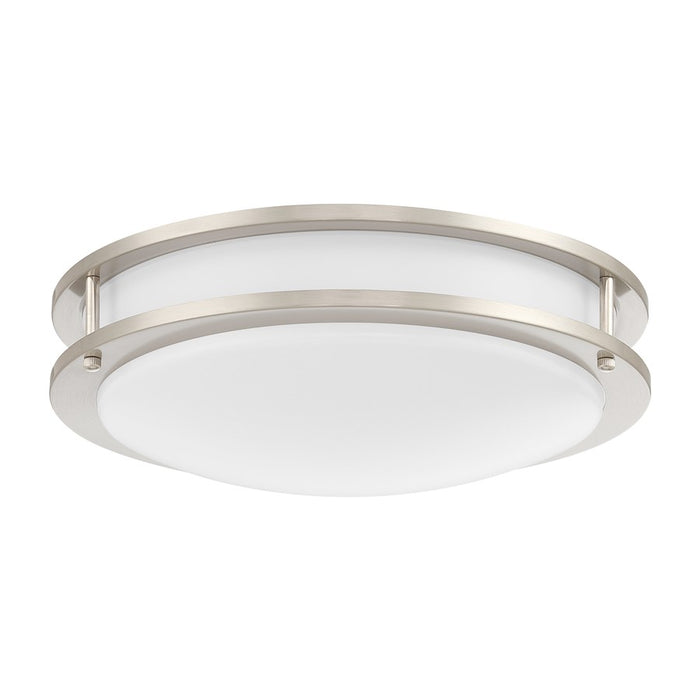 Designers Fountain DC Series 1Lt 12" Flush Mount, Nickel/White/PK-1