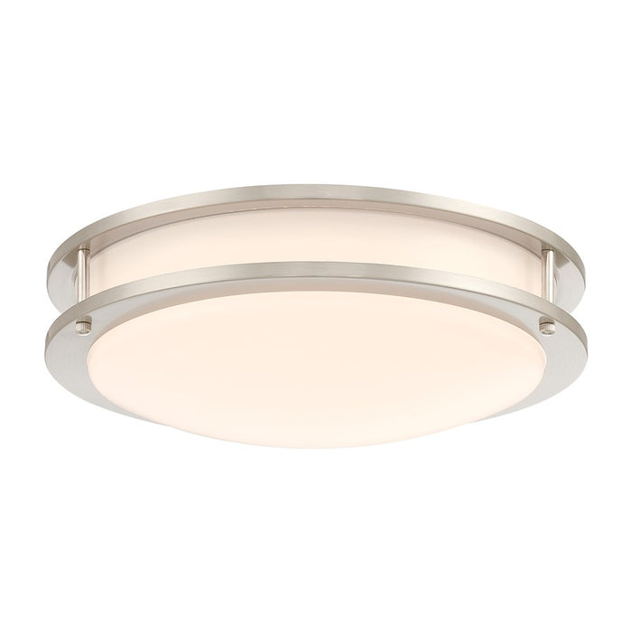 Designers Fountain DC Series 1Lt 14" Flush Mount, Nickel/White/PK-4