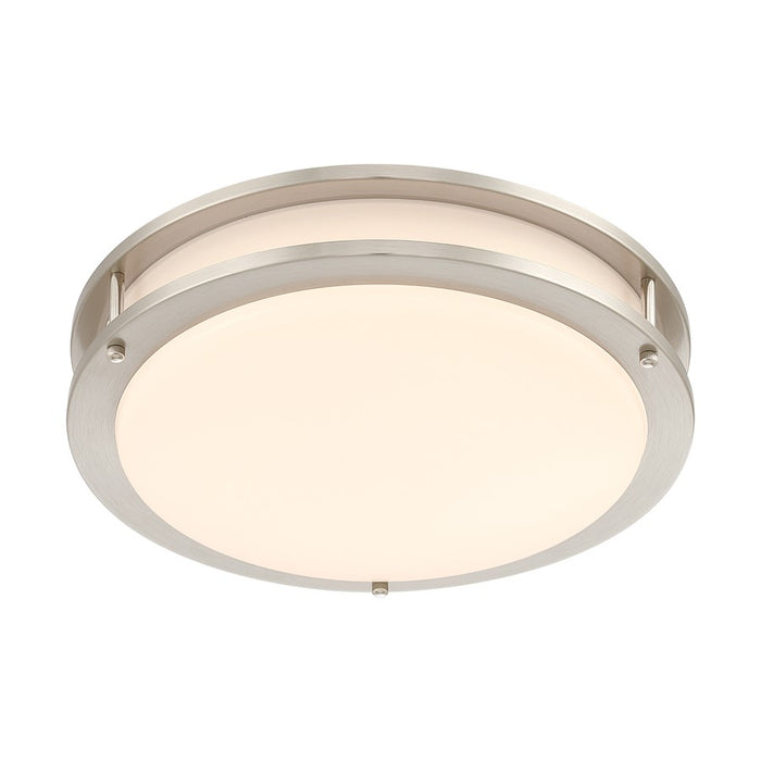 Designers Fountain DC Series 1Lt 14" Flush Mount, Nickel/White/PK-1