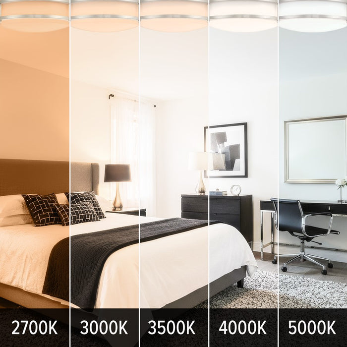 Designers Fountain DC Series 1Lt 14" Flush Mount, Black/White/PK-2