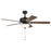Designers Fountain Gallant 3Lt 52" Ceiling Fan, Matte Black