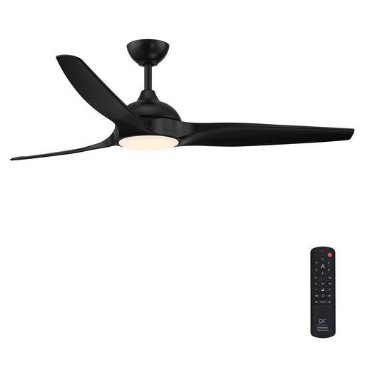 Designers Fountain Arcas 1Lt 60" Outdoor Ceiling Fan, Black - FR-ARC60RGB-MB