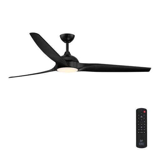 Designers Fountain Arcas 1Lt 72" Outdoor Ceiling Fan, WH/BK - FR-ARC72RGB-MB