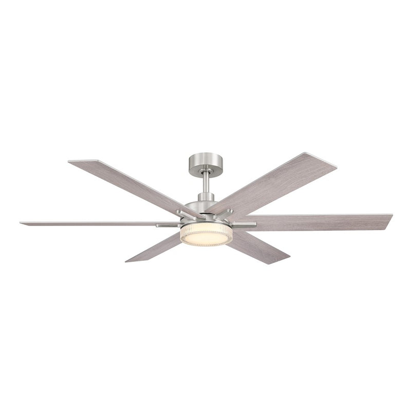 Designers Fountain Chillion 1Lt 60" Ceiling Fan, Brushed Nickel
