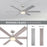 Designers Fountain Chillion 1Lt 60" Ceiling Fan, Brushed Nickel