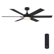 Designers Fountain Chillion 1Lt 60" Ceiling Fan, Matte Black - FR-CLN60RGB-MB