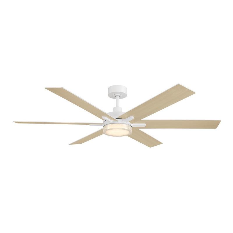 Designers Fountain Chillion 1Lt 60" Ceiling Fan, Matte White