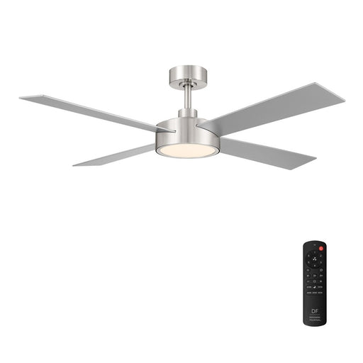 Designers Fountain Onyo 1Lt 52" Ceiling Fan, Brushed Nickel - FR-ONY52C5-BN