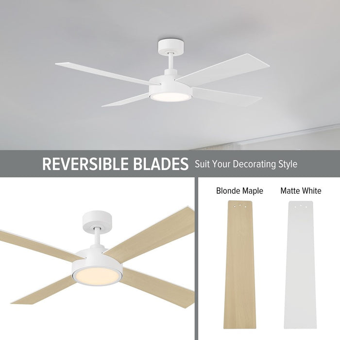 Designers Fountain Onyo 1Lt 52" Ceiling Fan, Matte White