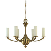 Framburg Atherton 6 Light Dining Chandelier, Brushed Brass - 5926BR