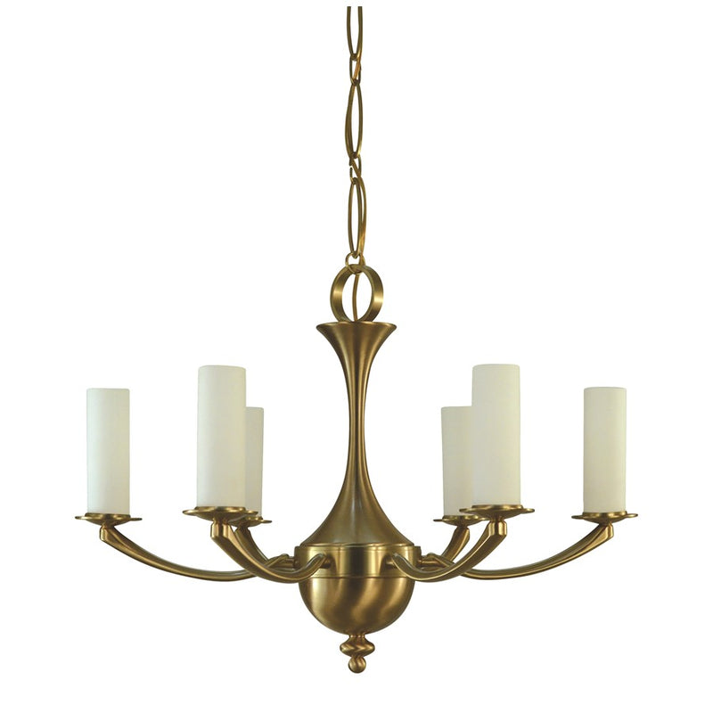 Framburg Atherton 6 Light Dining Chandelier, Brushed Brass - 5926BR
