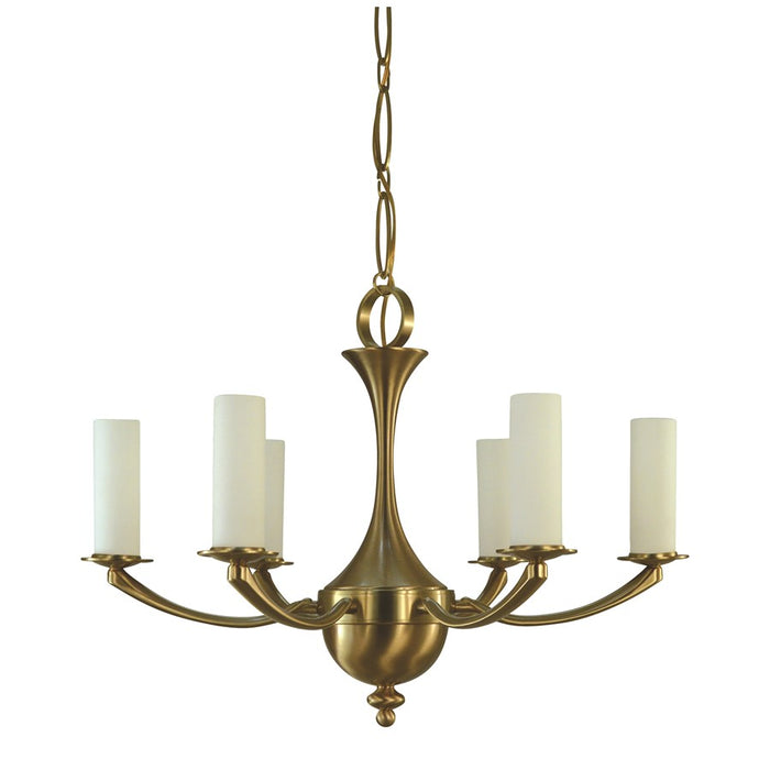 Framburg Atherton 6 Light Dining Chandelier, Brushed Brass - 5926BR