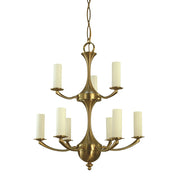 Framburg Atherton 9 Light Dining Chandelier, Brushed Brass - 5929BR