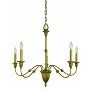 Framburg Hinsdale 5 Light Dining Chandelier, Brushed Brass - 5930BR