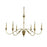 Framburg Hinsdale 6 Light Dining Chandelier, Brushed Brass
