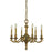 Framburg Scarsdale 6 Light Dining Chandelier, Brushed Brass - 5936BR