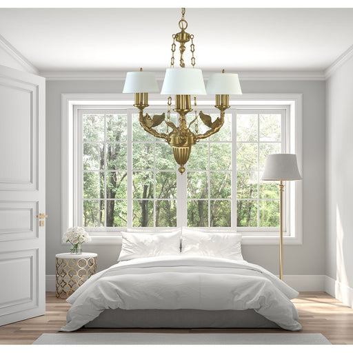 Framburg Ascension 9 Light Dining Chandelier, Brushed Brass