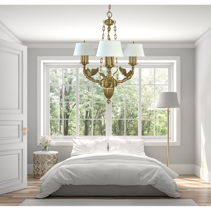 Framburg Ascension 9 Light Dining Chandelier, Brushed Brass