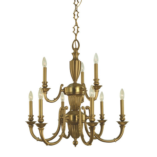 Framburg Wellesley 9 Light Dining Chandelier, Brushed Brass - 5949BR