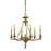 Framburg Fin De Siecle 6 Light 25" Dining Chandelier, Brushed Brass - 5956BR