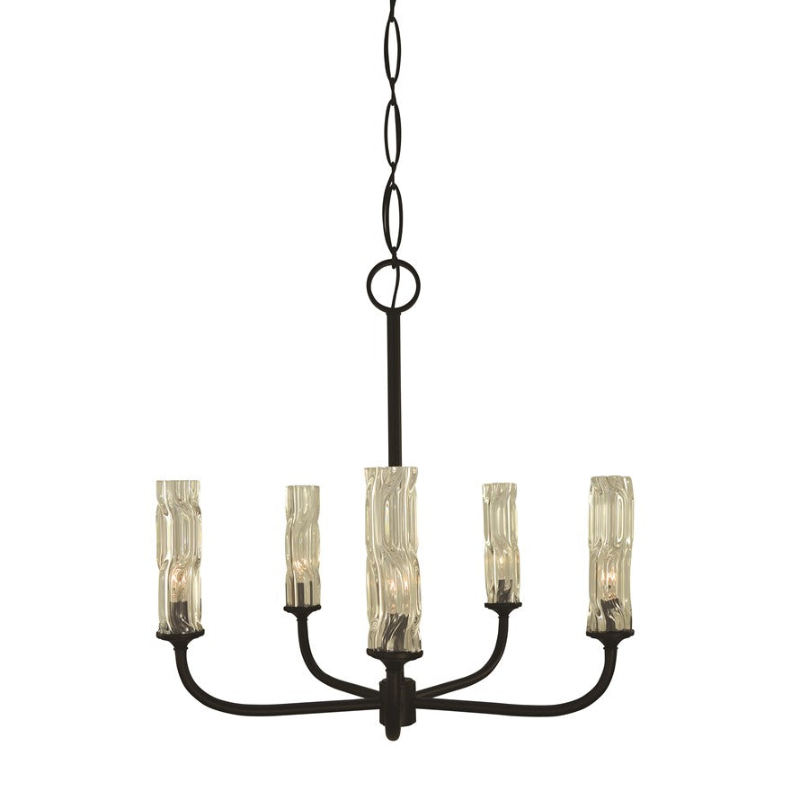 Framburg Kaia 5 Light Dining Chandelier, Brushed Brass - 5965BR