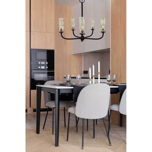 Framburg Kaia 5 Light Dining Chandelier, Brushed Brass