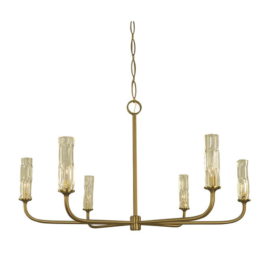 Framburg Kaia 6 Light Dining Chandelier, Brushed Brass - 5966BR