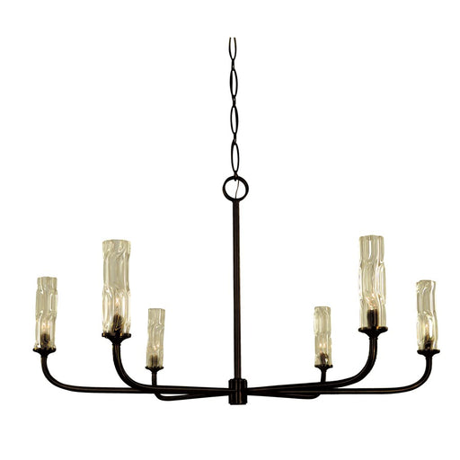 Framburg Kaia 6 Light Dining Chandelier, Matte Black - 5966MBLACK