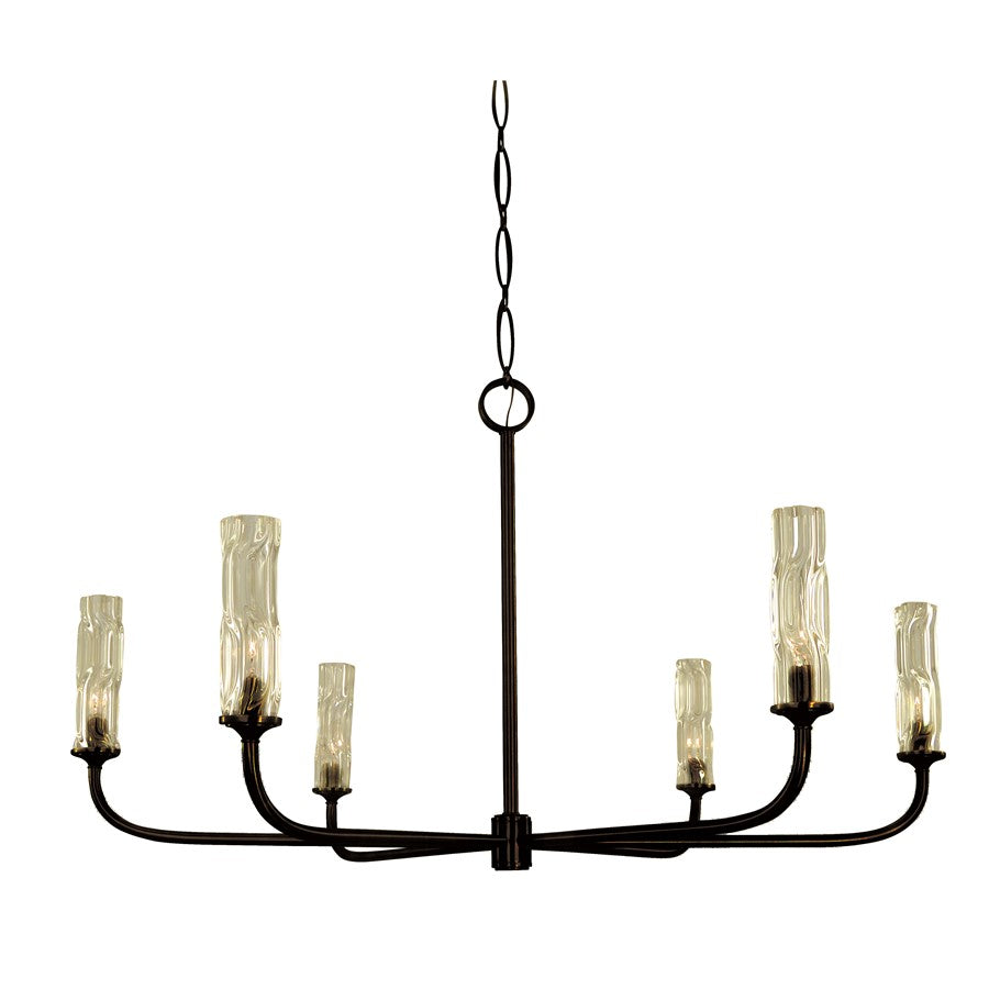 Framburg Kaia 6 Light Dining Chandelier, Matte Black - 5966MBLACK