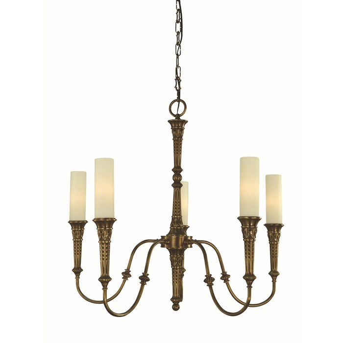 Framburg Old Greenwich 5 Light Dining Chandelier, Antique Brass - 5975AB