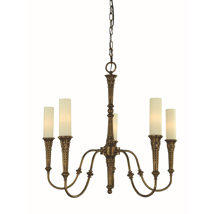 Framburg Old Greenwich 5 Light Dining Chandelier, Antique Brass - 5975AB