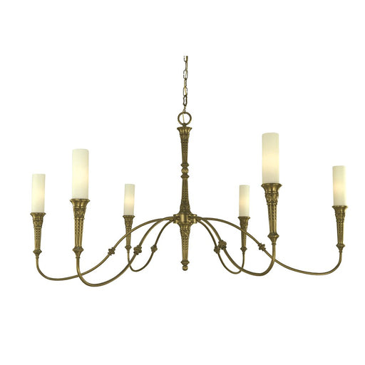 Framburg Old Greenwich 6 Light Dining Chandelier, Antique Brass - 5976AB