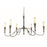 Framburg Old Greenwich 6 Light Dining Chandelier, Brushed Nickel - 5976BN