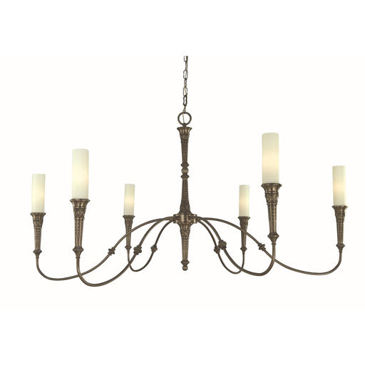 Framburg Old Greenwich 6 Light Dining Chandelier, Brushed Nickel - 5976BN