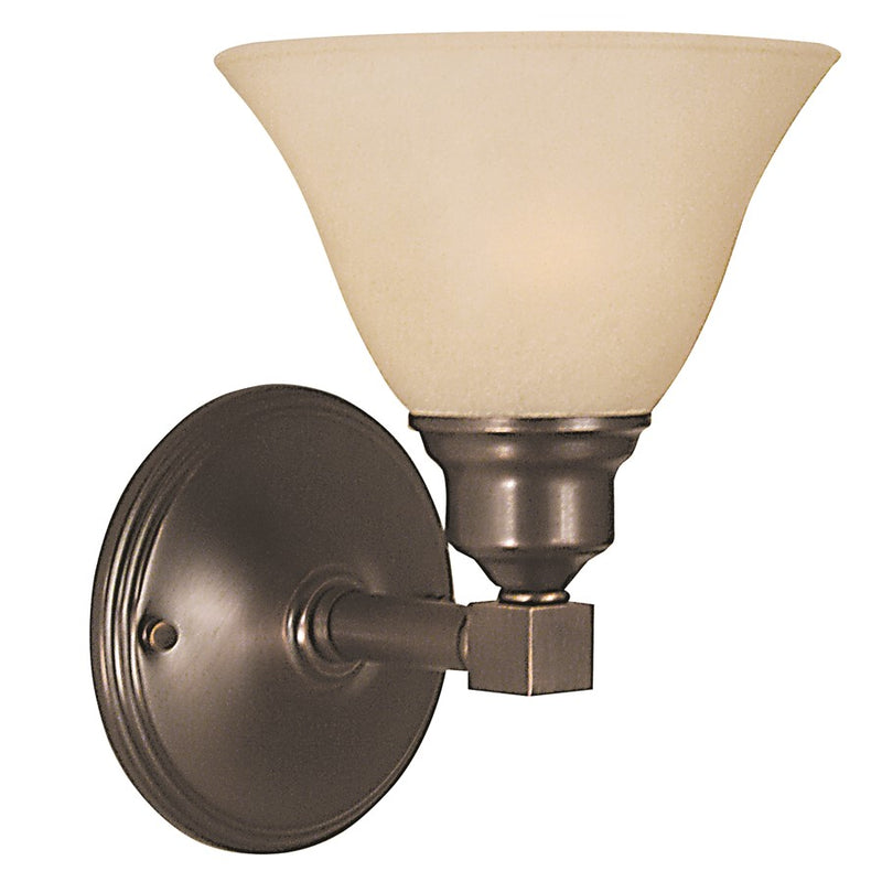 Framburg Taylor 1 Light 9" Bath Sconce, Polished Nickel/Amber Marble - F-2421PM