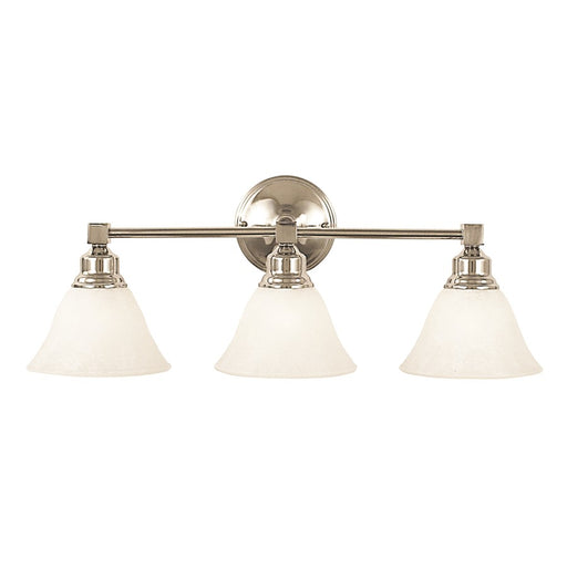 Framburg Taylor 3 Light 24" Bath Sconce, Brushed Nickel/Amber Marble - F-2423BM