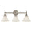 Framburg Taylor 3 Light Bath Sconce, Polished Nickel/Amber Marble - F-2433PM