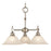 Framburg Taylor 3Lt Dinette Chandelier, Brushed Nickel/Amber Marble - F-2439BM
