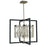 Framburg Hannah 5 Light 19" Dining Chandelier, Brass/Black - F-5335BR-MBLACK