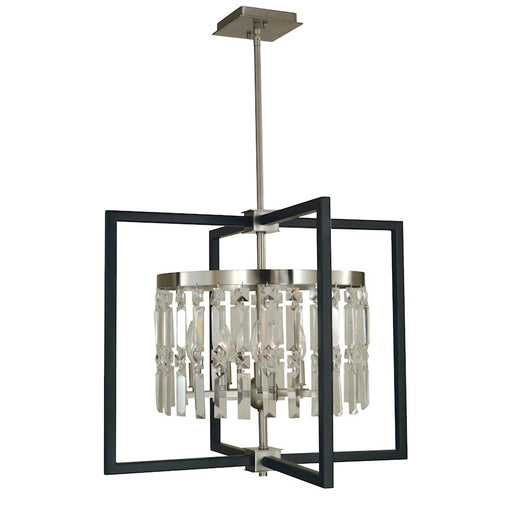Framburg Hannah 5 Light 19" Dining Chandelier, Brass/Black - F-5335BR-MBLACK