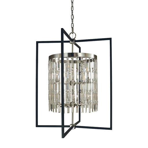 Framburg Hannah 10 Light Foyer Chandelier, Brass/Black - F-5338BR-MBLACK
