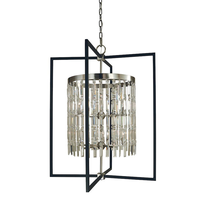 Framburg Hannah 10 Light Foyer Chandelier, Brass/Black - F-5338BR-MBLACK