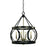Framburg Amelia 4 Light Dining Chandelier, Black/Brass - F-5704MBLACK-SB